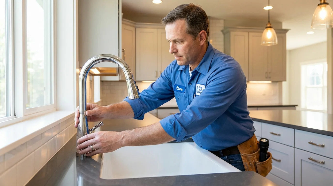 Kitchen faucet installation by Johns Plumbing LLC in Bryson City